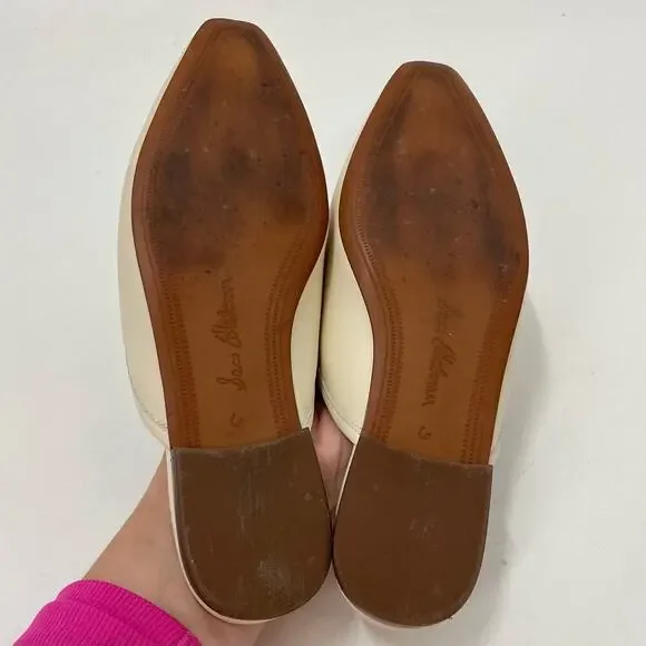 Sam Edelman 6 Evelan Chain Loafer Mule Cream - Picture 8 of 9